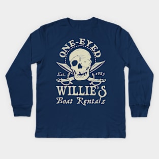 One-Eyed Willie Boat Rentals Kids Long Sleeve T-Shirt